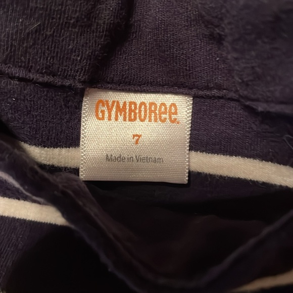 Cute as a Button a blue & white striped dress w yellow splashes of color SZ 7 - Picture 5 of 9